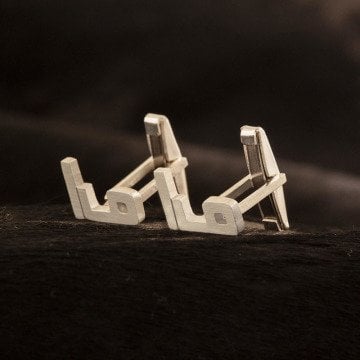 Kişiye Özel Arapça Çift Harfli Kol Düğmesi