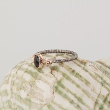 Safir Taşlı El İşi Minimal Gümüş Yüzük