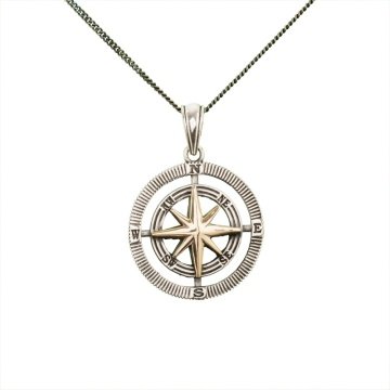 Pusula Model Gümüş Kolye