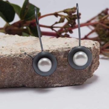 İncili Gümüş Küpe