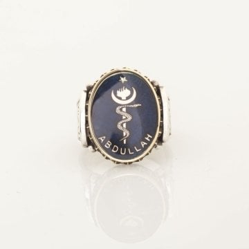 Kişiye Özel Logo ve İsim İşlemeli Gümüş Yüzük