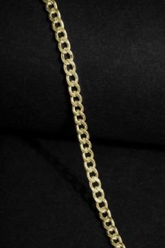 Gurmet Model Gümüş 2,90 mm Genişlik Bileklik 21 Cm - Altın Rengi