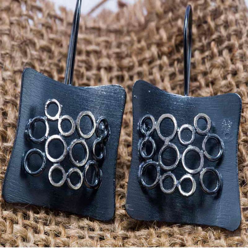 Halkalı Model Gümüş Küpe