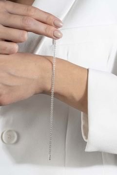 Barlı Forsa Model Gümüş 2,50 mm Genişlik Bileklik