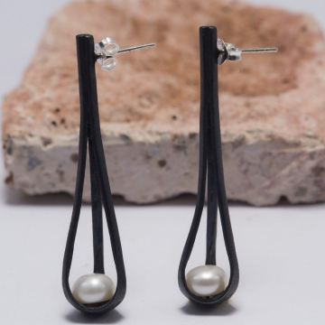 İncili Gümüş Küpe