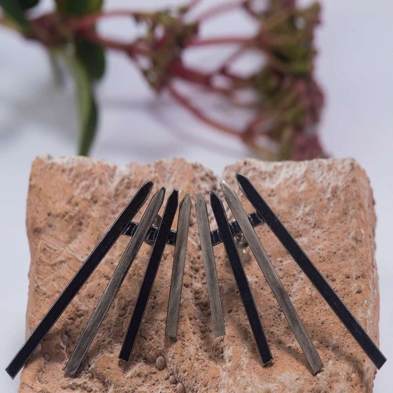 Şerit Model Gümüş Küpe