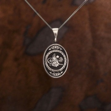 Osmanlı Tuğrası Model Gümüş Kolye
