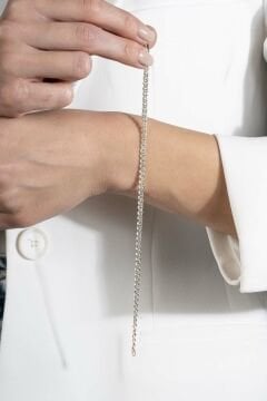 Nonna Model Gümüş 3,75 mm Genişlik Bileklik