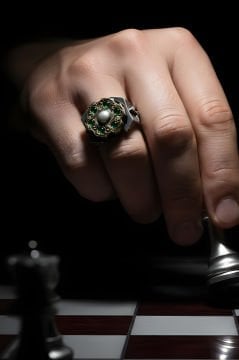 Stres Çarkı Model Yeşil Zirkon Taşlı Gümüş Yüzük