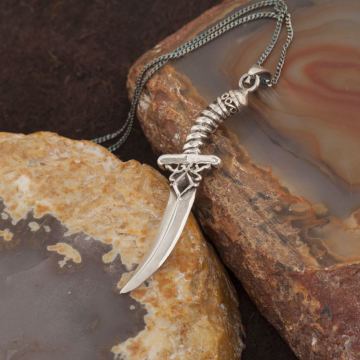 Hançer Model Gümüş Kolye