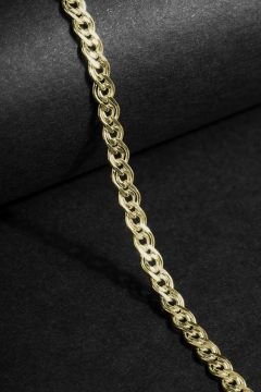Nonna Model Gümüş 3,75 mm Genişlik Bileklik 19 Cm - Altın Rengi