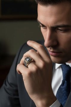 Teşkilat-ı Mahsusa Model Taşsız Gümüş Yüzük