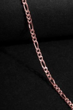Figaro Model Gümüş 2,20 mm Genişlik Bileklik 21 Cm - Rose Rengi