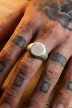 Mat Sade Model Gümüş Erkek Şövalye Yüzüğü