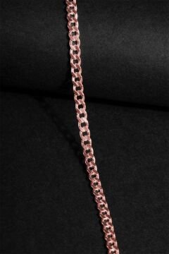 Gurmet Model Gümüş 3,75 mm Genişlik Bileklik 21 Cm - Rose Rengi