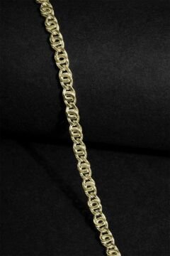 Kaplangözü Model Gümüş 3,35 mm Genişlik Bileklik 21 Cm - Altın Rengi
