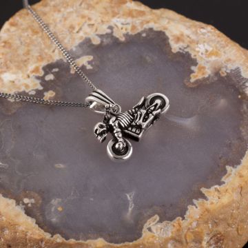 Hayalet Sürücü Model Gümüş Kolye