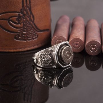 Orijinal Çanakkale Mermi Kovanı El İşi Yüzük