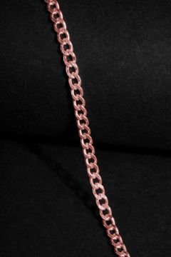 Gurmet Model Gümüş 2,90 mm Genişlik Bileklik 19 Cm - Rose Rengi