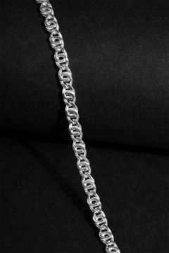 Kaplangözü Model Gümüş 3,35 mm Genişlik Bileklik 19 Cm - Gümüş Rengi