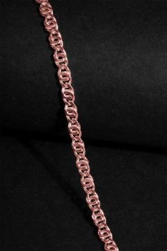 Kaplangözü Model Gümüş 3,35 mm Genişlik Bileklik 19 Cm - Rose Rengi