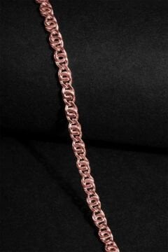 Kaplangözü Model Gümüş 3,35 mm Genişlik Bileklik 20 Cm - Rose Rengi