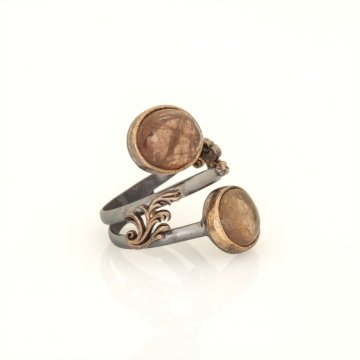 Turmalin Taşlı El İşi Özel Tasarım Gümüş Yüzük