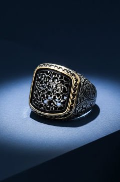 Kalem İşlemeli Sade Model Taşsız Gümüş Yüzük