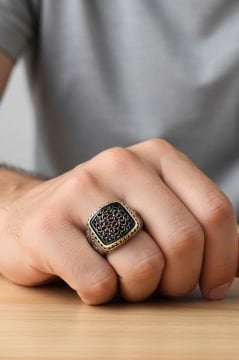 Kalem İşlemeli Sade Model Taşsız Gümüş Yüzük