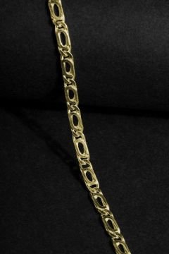 Kuşgözü Model Gümüş 3,30 mm Genişlik Bileklik 19 Cm - Altın Rengi