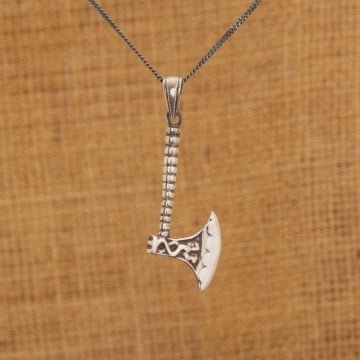 Viking Baltası Model Gümüş Kolye