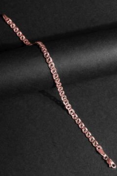 Nonna Model Gümüş 4,85 mm Genişlik Bileklik 16 Cm - Rose Rengi