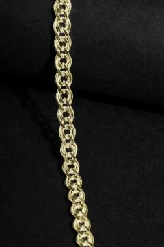 Nonna Model Gümüş 4,85 mm Genişlik Bileklik 17 Cm - Altın Rengi