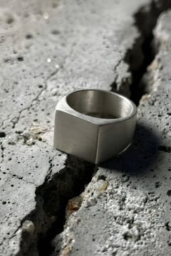 Mat Kare Model Gümüş Erkek Şövalye Yüzüğü