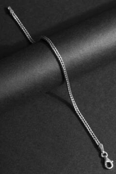 Tilki Kuyruğu Model Gümüş 2,50 mm Genişlik Bileklik