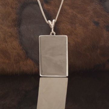 Asker Künyesi Model Plaka Gümüş Kolye