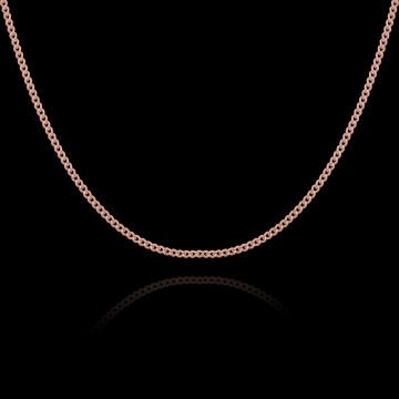 Gurmet Model Gümüş Zincir 1,10 mm Genişlik 60 Cm - Rose Rengi