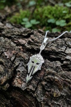 Sparta Miğferi ve Ok Model Gümüş Kolye