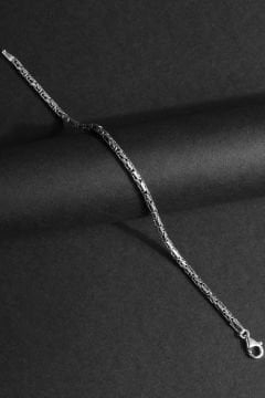 Yuvarlak Kral  Model Gümüş 2,80 mm Genişlik Bileklik