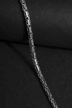 Yuvarlak Kral  Model Gümüş 2,80 mm Genişlik Bileklik