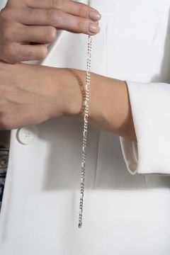 Figaro Model Gümüş 3,80 mm Genişlik Bileklik