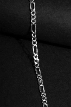 Figaro Model Gümüş 3,80 mm Genişlik Bileklik