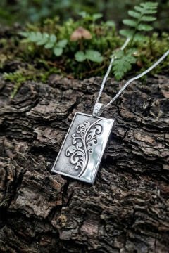 Bahar Filizi Model Gümüş Kadın Kolye