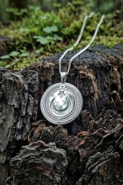 Ay Yıldız Model Gümüş Kolye