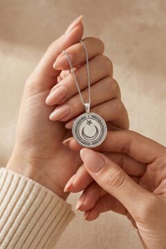 Ay Yıldız Model Gümüş Kolye