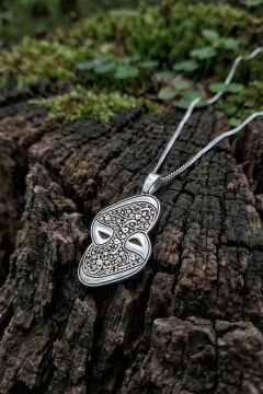 Çift Vav Model Gümüş Kolye