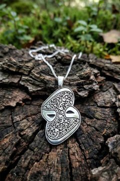 Çift Vav Model Gümüş Kolye