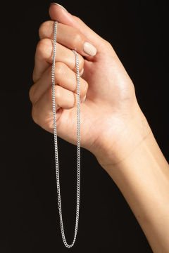 Gurmet Model Gümüş Zincir 2,20 mm Genişlik