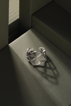 Sonsuzluk Model Sade Ayarlanabilir Gümüş Yüzük