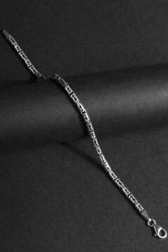 Yuvarlak Kral  Model Gümüş 3,30 mm Genişlik Bileklik